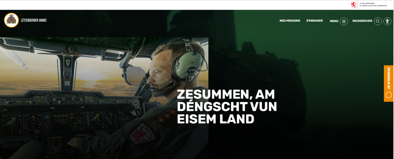Site web de l'Armée